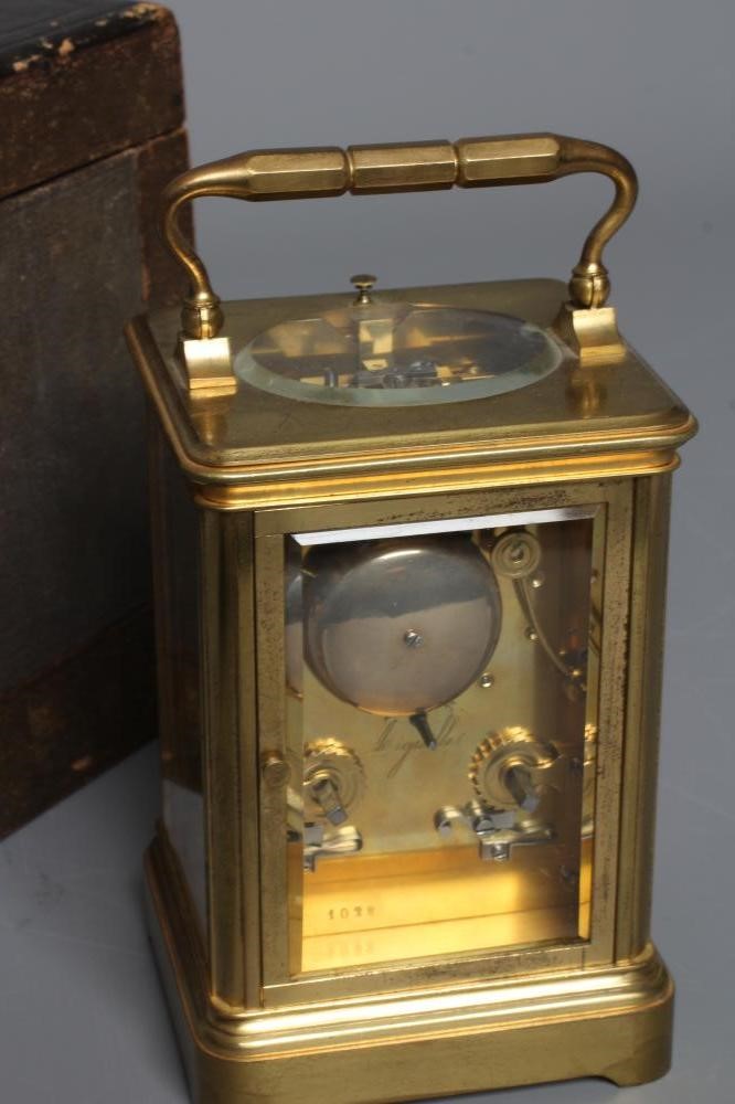A BRASS CASED CARRIAGE CLOCK Image