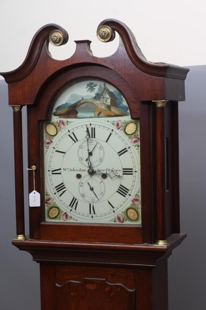 AN OAK LONGCASE SIGNED WILLIAM JOHNSTON Image