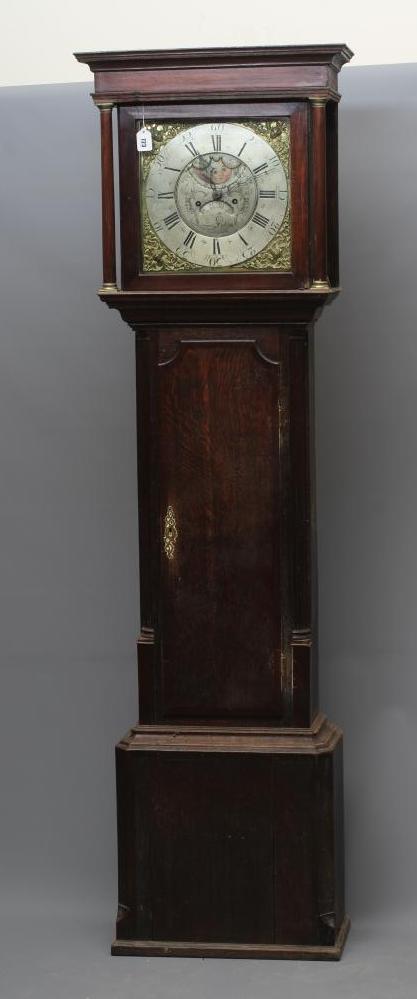 AN OAK LONGCASE SIGNED JOHN BARNISH ROCHDALE Image