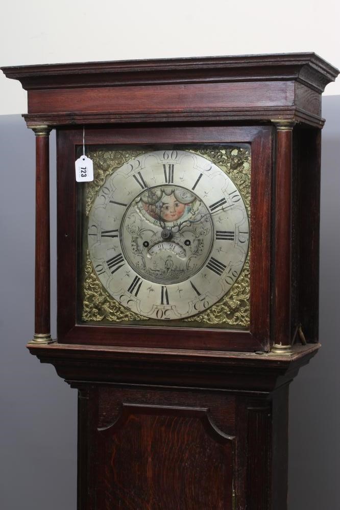 AN OAK LONGCASE SIGNED JOHN BARNISH ROCHDALE Image
