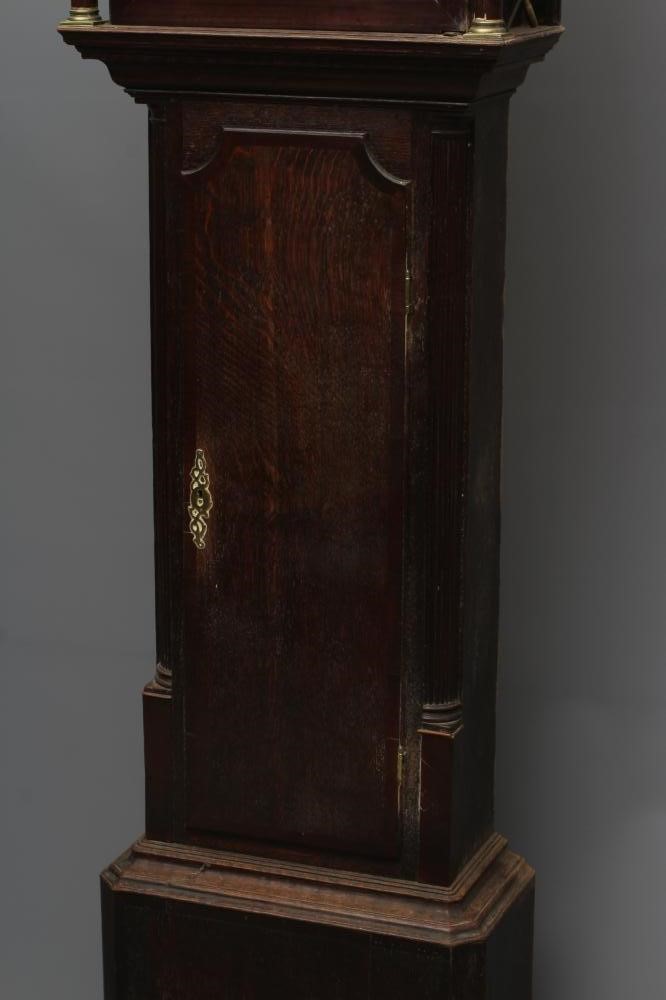 AN OAK LONGCASE SIGNED JOHN BARNISH ROCHDALE Image