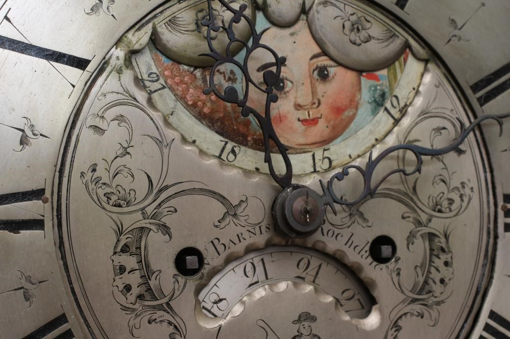 AN OAK LONGCASE SIGNED JOHN BARNISH ROCHDALE Image