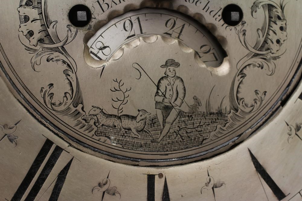 AN OAK LONGCASE SIGNED JOHN BARNISH ROCHDALE Image