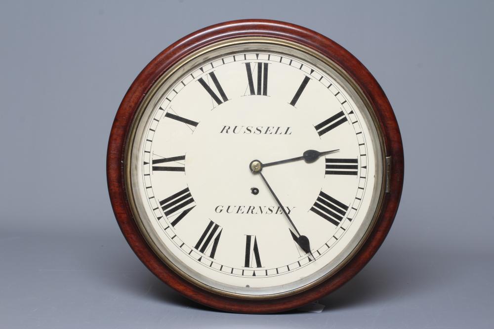 A MAHOGANY CASED WALL TIMEPIECE Image