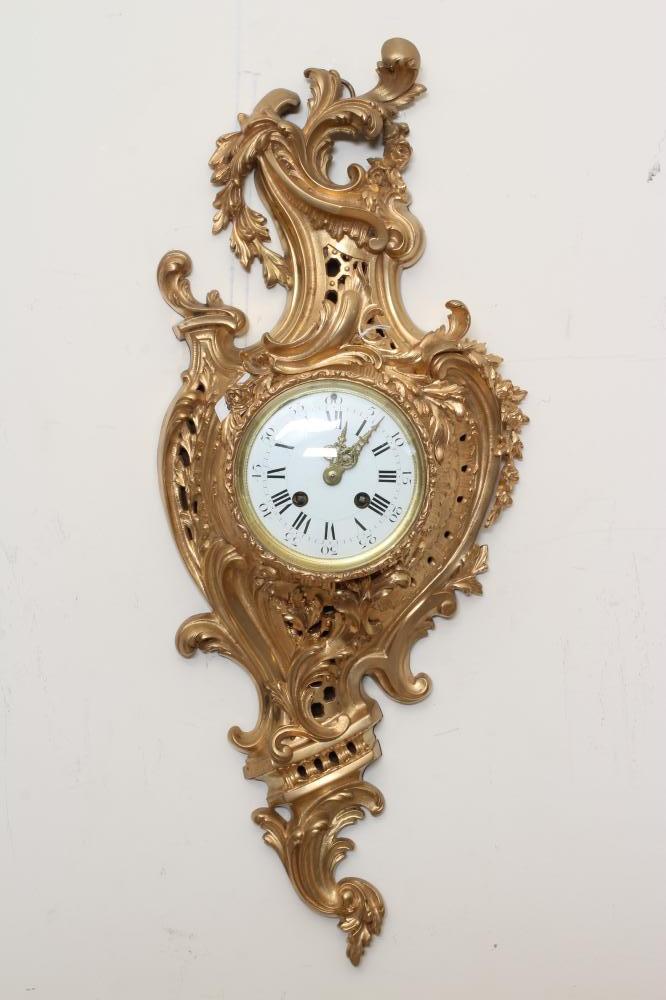 A LOUIS XV STYLE CARTEL CLOCK BY A. D. MOUGIN Image