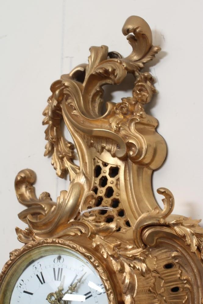 A LOUIS XV STYLE CARTEL CLOCK BY A. D. MOUGIN Image