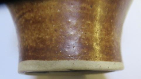 DAME LUCIE RIE DBE (1902-1995) A PORCELAIN VASE of cylindrical section with waisted neck and flared Image