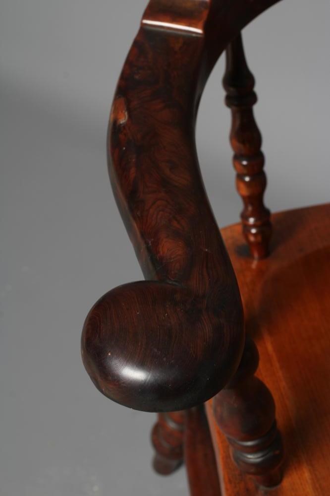 A YORKSHIRE YEW HIGH BACK WINDSOR ARMCHAIR Image