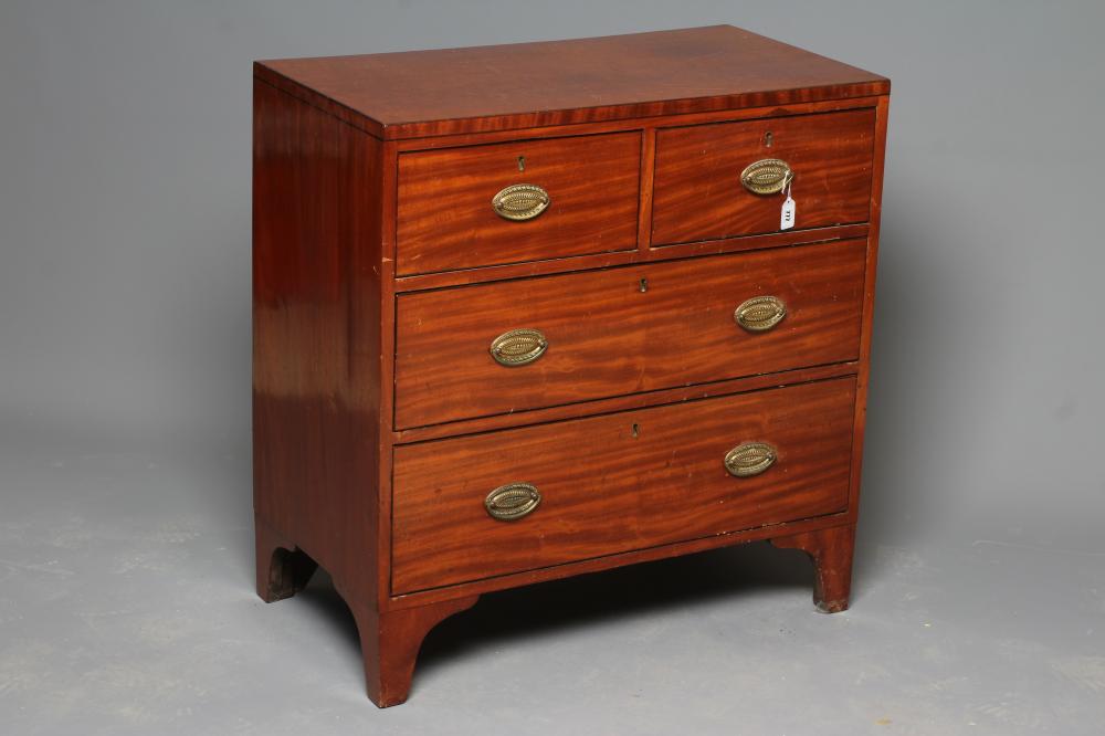 A GEORGIAN MAHOGANY STRAIGHT FRONT CHEST Image