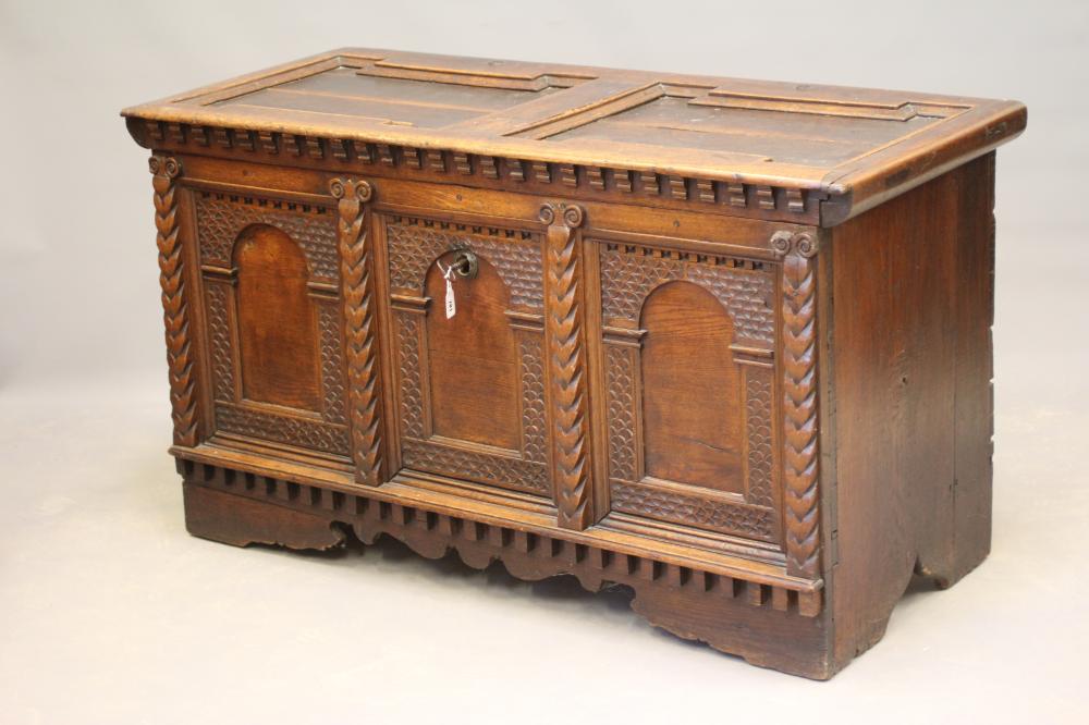 A NORTH EUROPEAN BOARDED CHEST Image