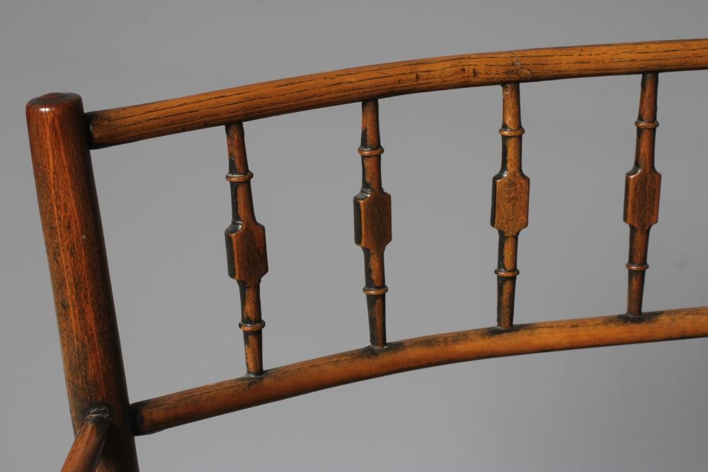 PHILIP WEBB FOR MORRIS & CO. - A "SUSSEX" ARMCHAIR in ash and beech with string seat and traces of Image