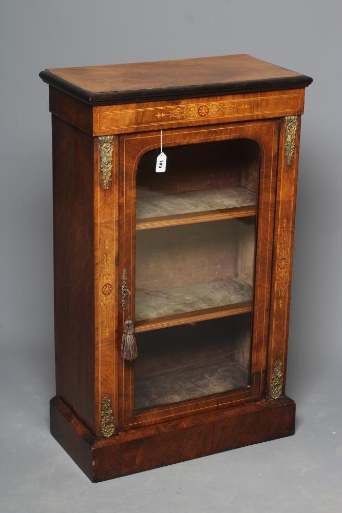 A SMALL VICTORIAN WALNUT PIER CABINET Image
