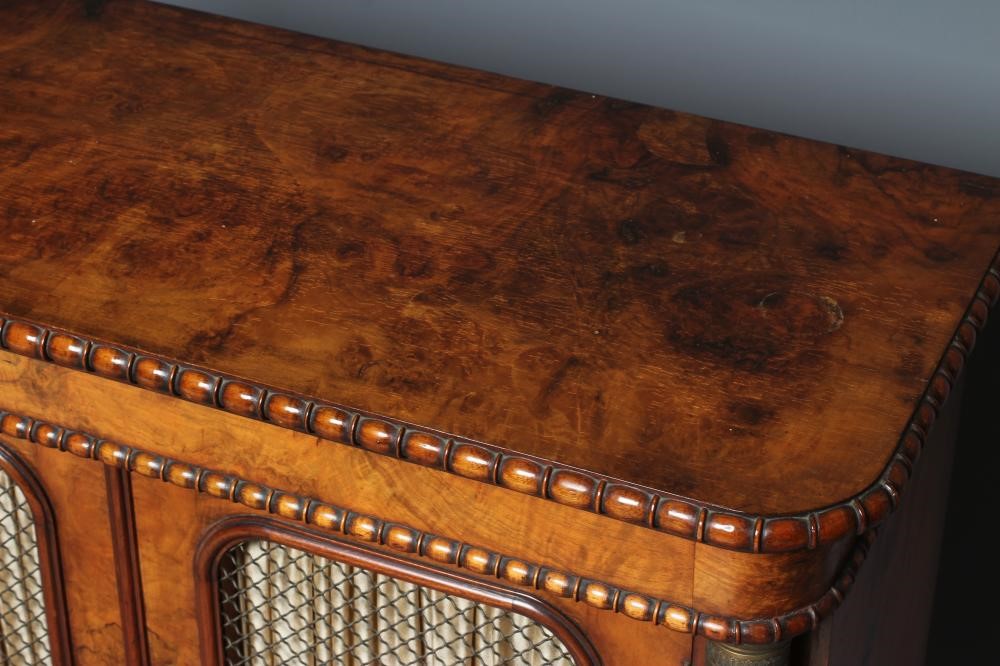 A VICTORIAN BURR WALNUT SIDE CABINET Image