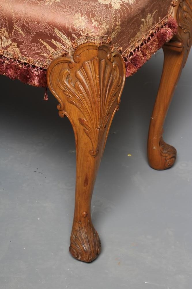 A MAHOGANY FRAMED DUET STOOL Image