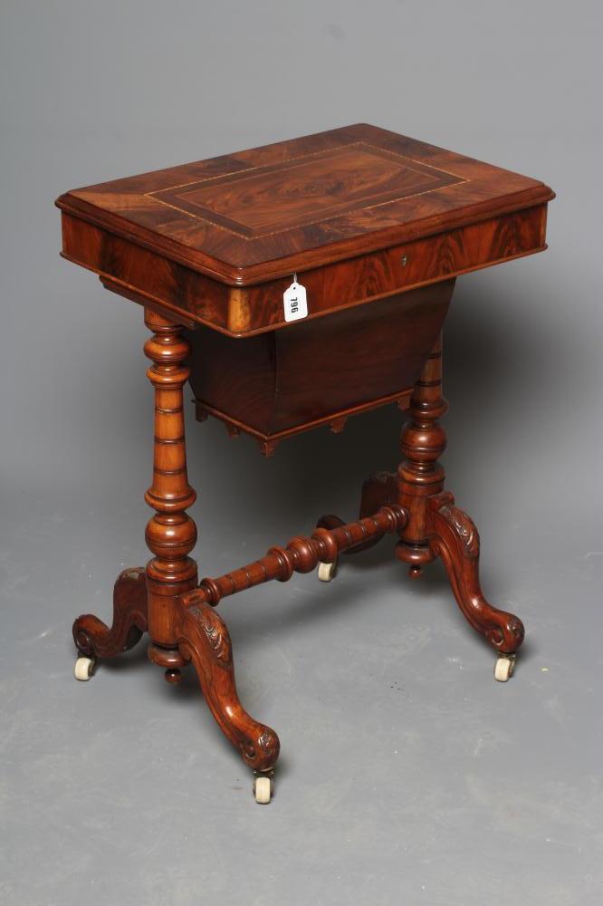 A VICTORIAN MAHOGANY WORK TABLE Image