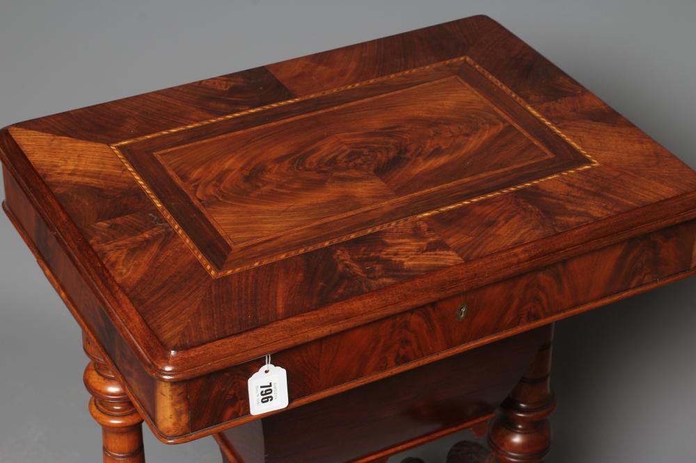 A VICTORIAN MAHOGANY WORK TABLE Image