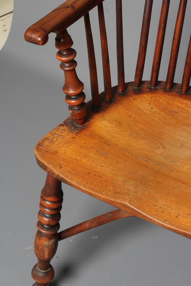 A PAIR OF SPLAT BACK YEW WINDSOR ARMCHAIRS Image