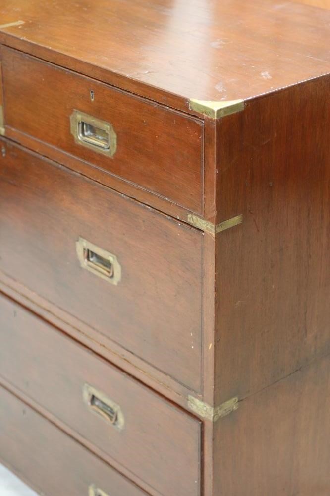 AN ARMY AND NAVY TEAK MILITARY CHEST Image