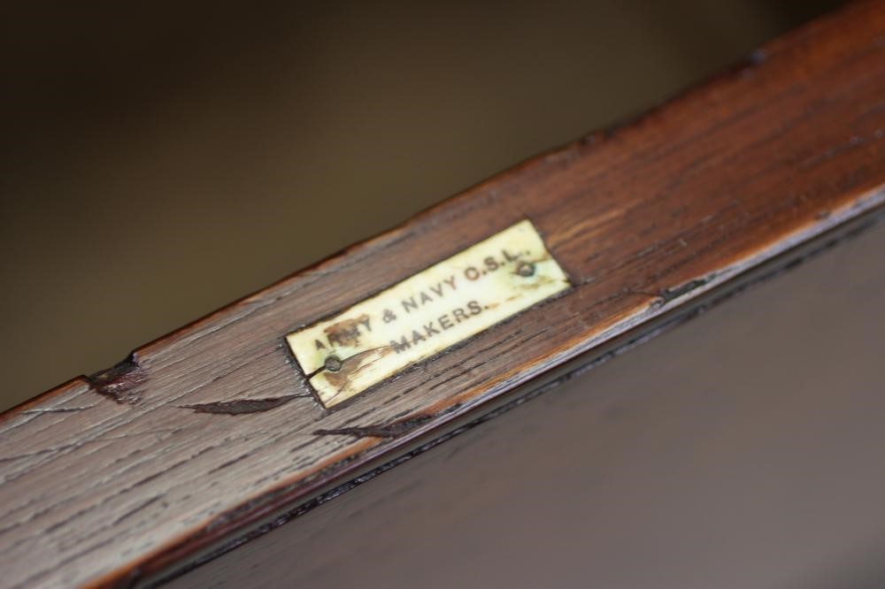 AN ARMY AND NAVY TEAK MILITARY CHEST Image