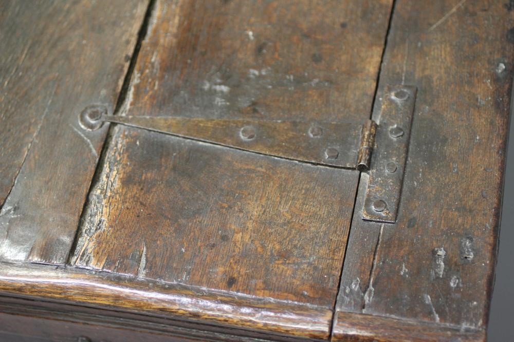A JOINED OAK PANELLED CHEST Image
