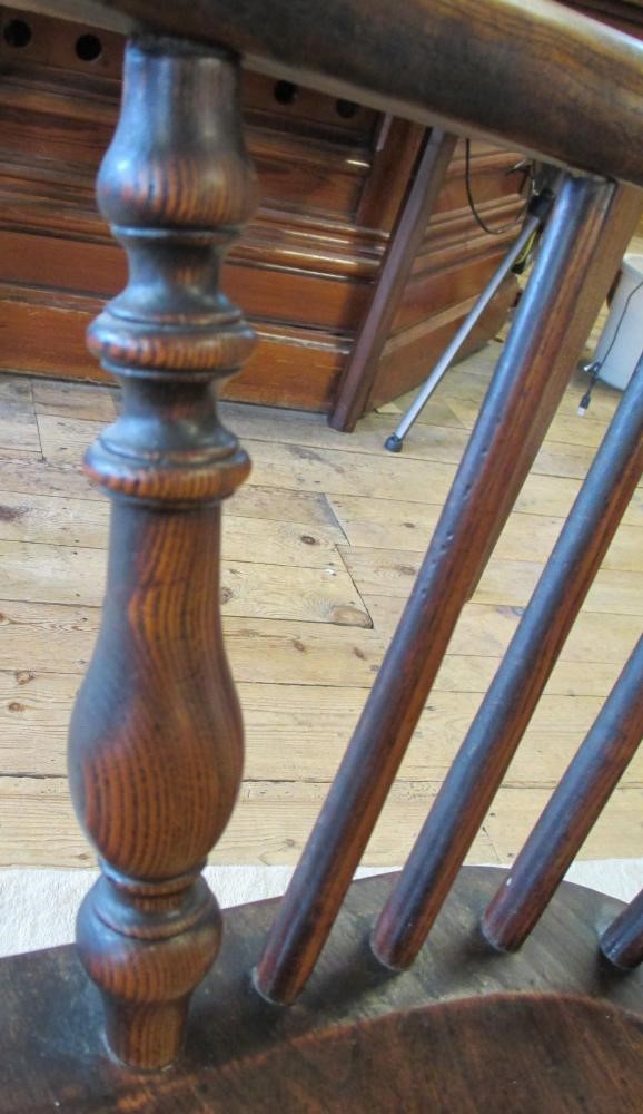 AN ASH AND ELM HOOPED WINDSOR ARMCHAIR Image