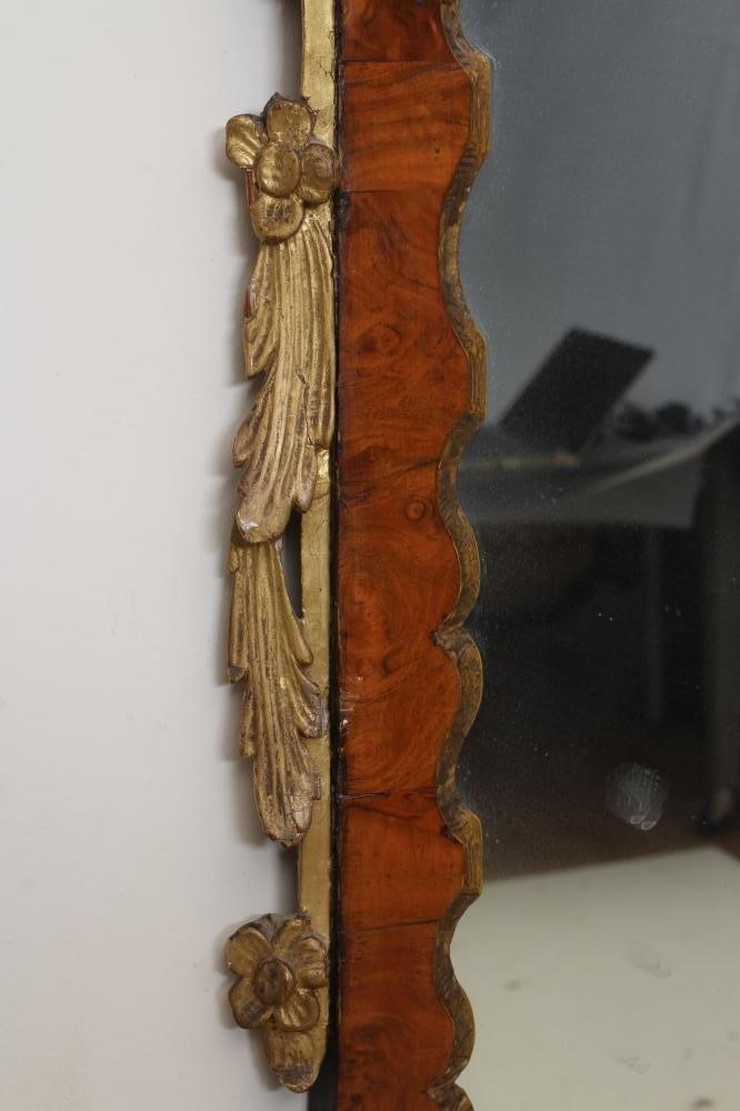 A WALNUT FRET FRAMED PIER GLASS of mid Georgian design Image