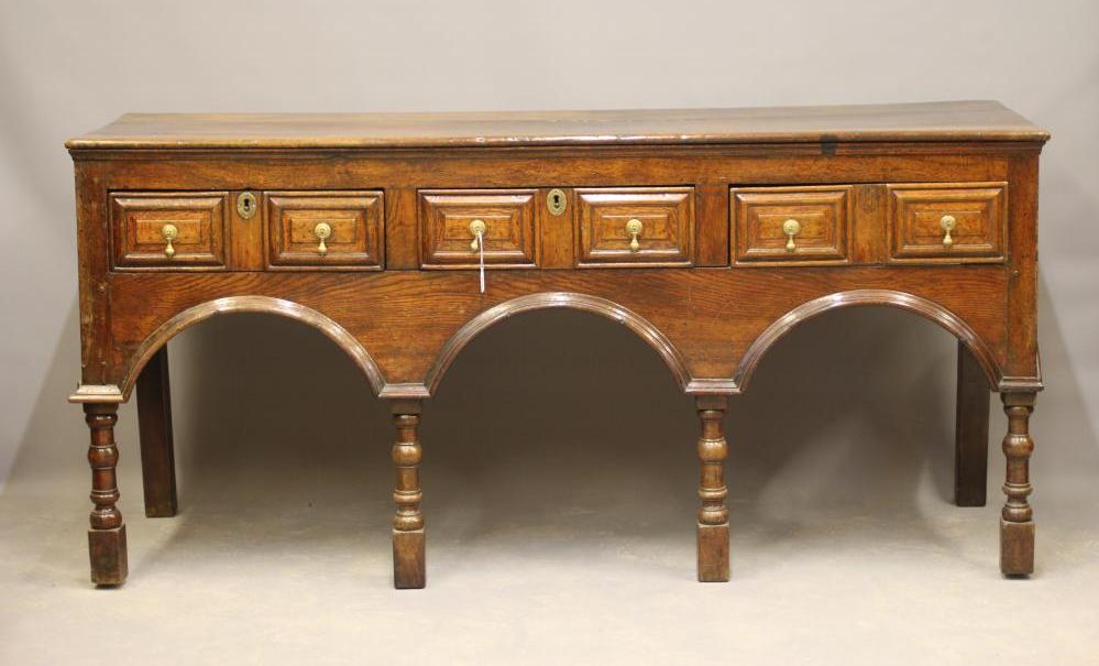 A JOINED OAK DRESSER of late 17th century design Image