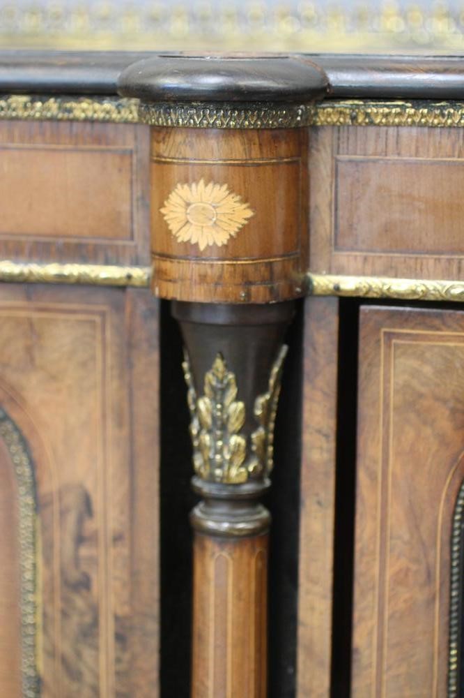 A VICTORIAN BURR WALNUT CREDENZA Image