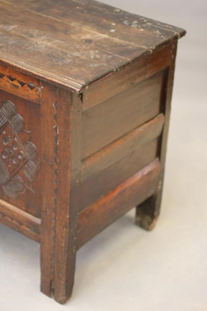 A JOINED OAK PANELLED CHEST Image