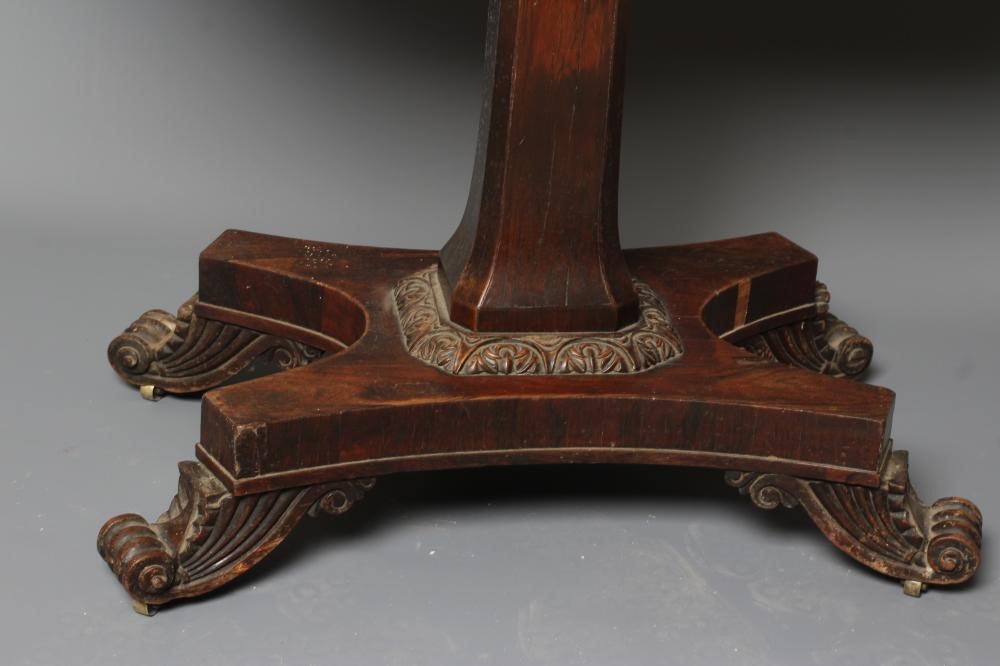 A GEORGE IV ROSEWOOD FOLDING CARD TABLE Image