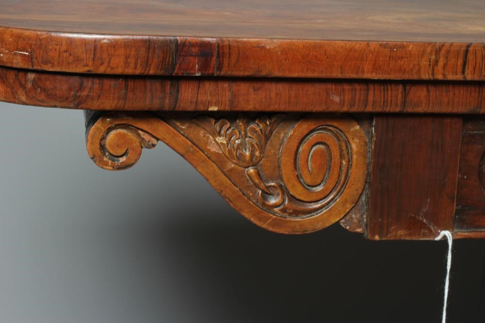 A GEORGE IV ROSEWOOD FOLDING CARD TABLE Image