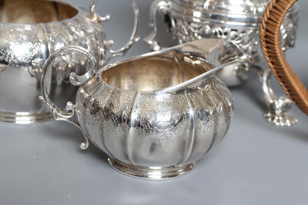 A FIVE PIECE TEA SERVICE by Elkington & Co. Image