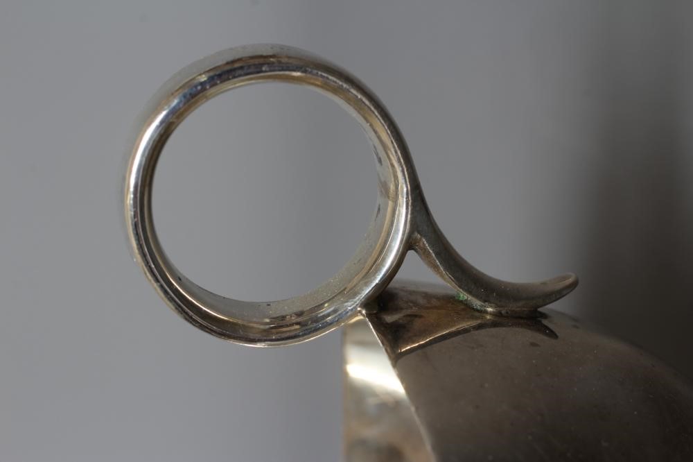 AN ART DECO OVAL SAUCEBOAT by James Dixon & Sons Ltd., Sheffield 1936, with plain circular handle on Image