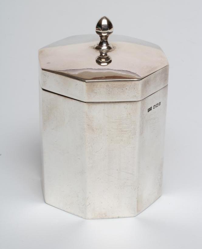 A SILVER CANISTER Image