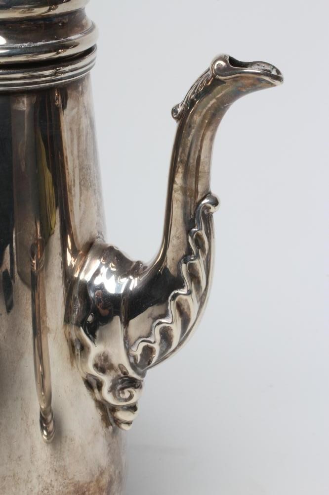 A SILVER THREE PIECE COFFEE SET Image