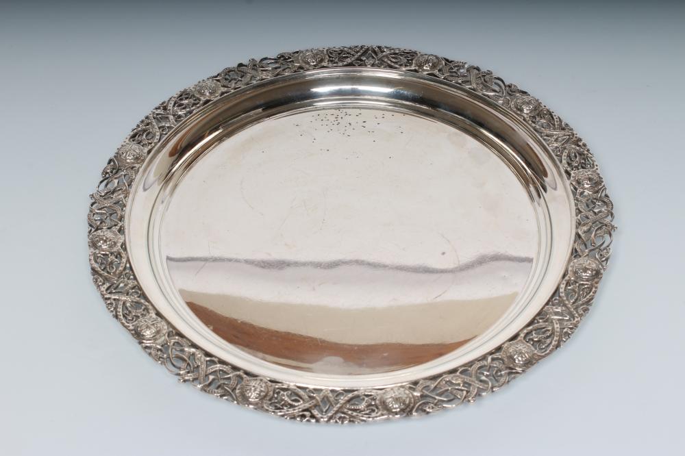 AN IRISH SILVER SALVER Image