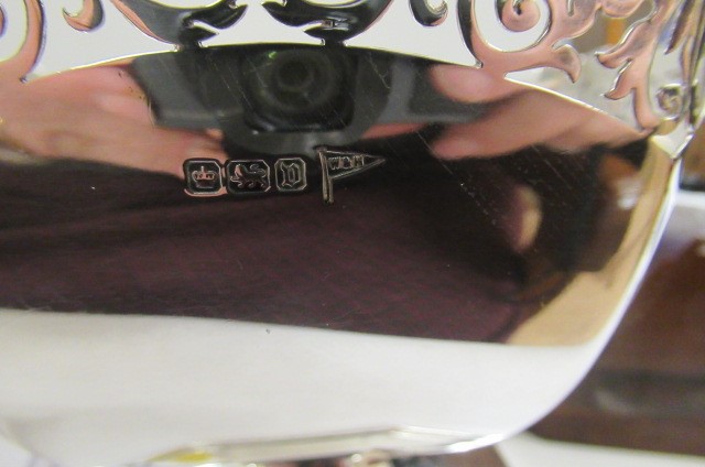 A SILVER PEDESTAL BOWL Image