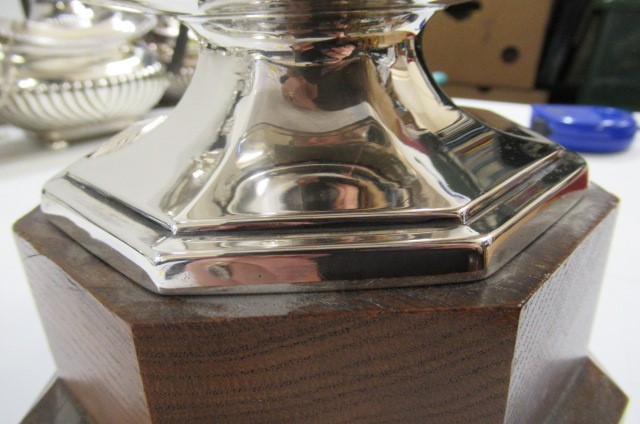 A SILVER PEDESTAL BOWL Image