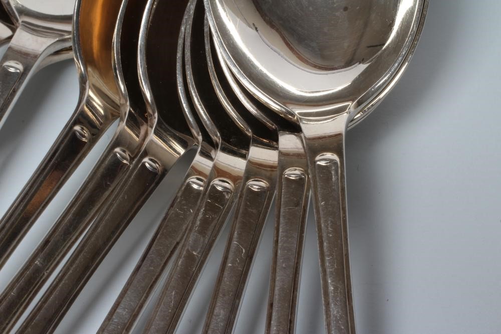 A SILVER TABLE SERVICE for twelve place settings Image