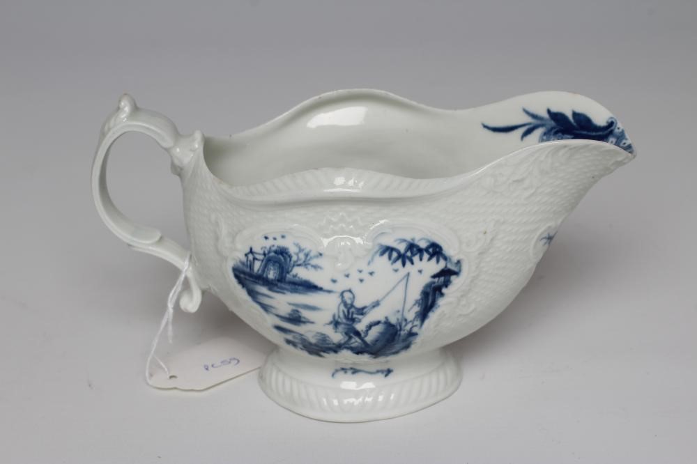 A FIRST PERIOD WORCESTER PORCELAIN SAUCEBOAT Image