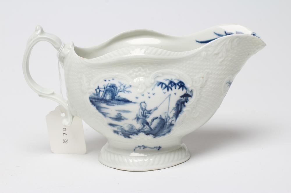 A FIRST PERIOD WORCESTER PORCELAIN SAUCEBOAT Image