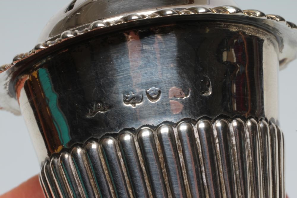 A GEORGE IV SILVER POUNCE POT Image