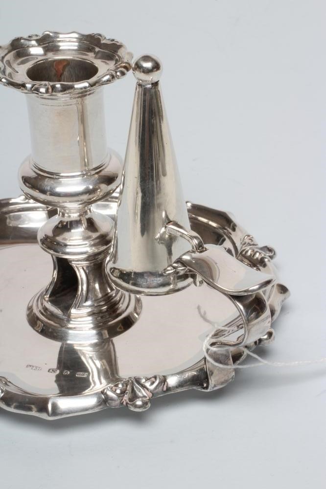 AN EARLY VICTORIAN SILVER CHAMBER STICK Image