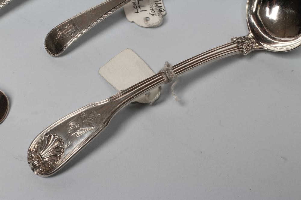 SIX GEORGE IV AND LATER SILVER LADLES Image