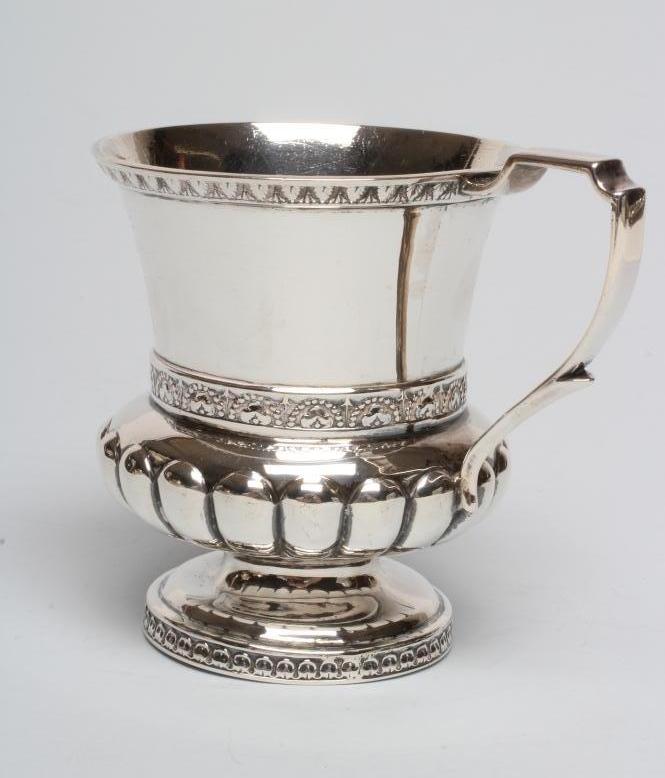 A GEORGE III SILVER CHRISTENING MUG Image