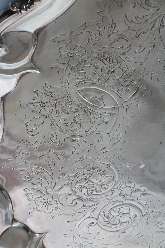 A VICTORIAN SILVER SALVER Image