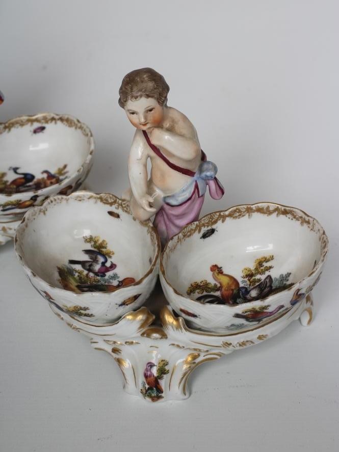 A PAIR OF BERLIN PORCELAIN FIGURAL SALTS Image