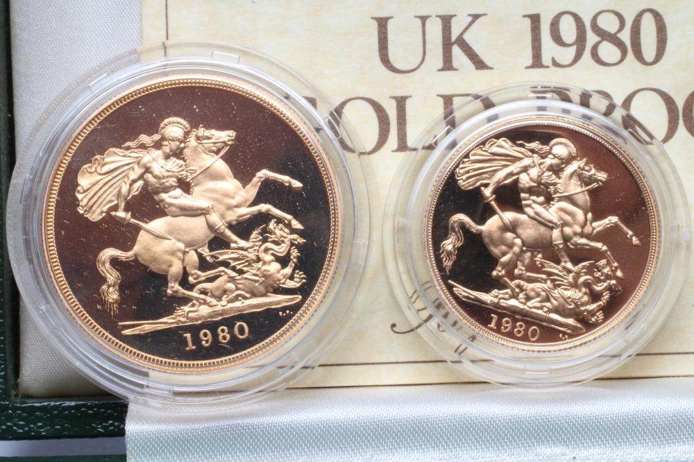 AN ELIZABETH II GOLD PROOF FOUR COIN SET Image