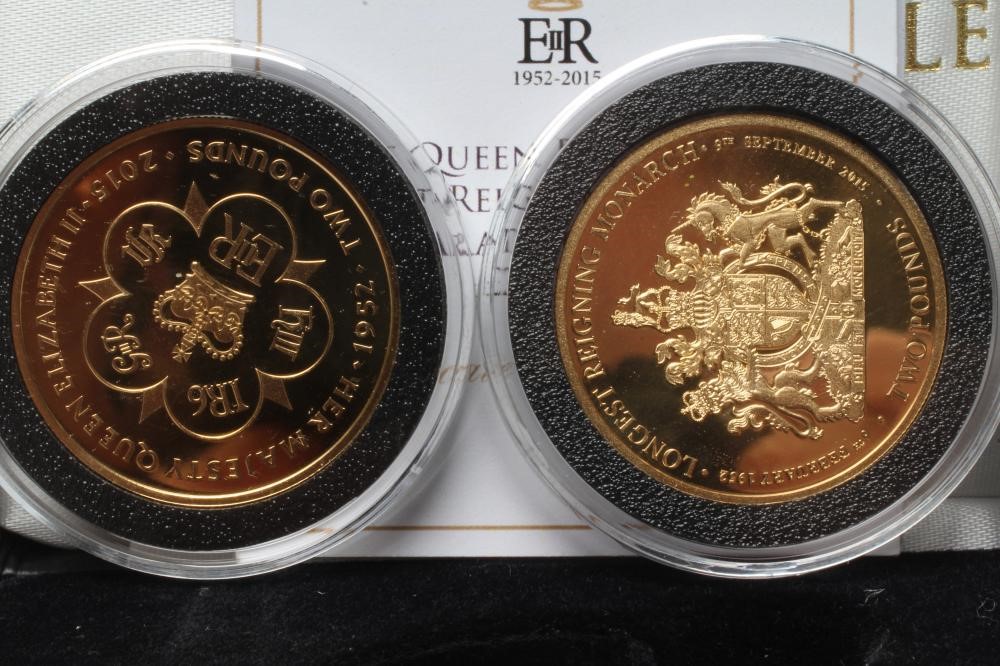 TWO ELIZABETH II LONGEST REIGNING MONARCH GOLD £2 Image