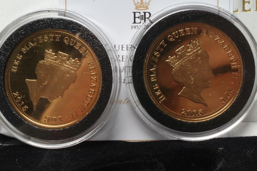 TWO ELIZABETH II LONGEST REIGNING MONARCH GOLD £2 Image